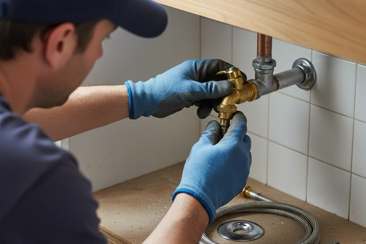 Shutoff valve and fitting work during Repiping in Rising Fawn